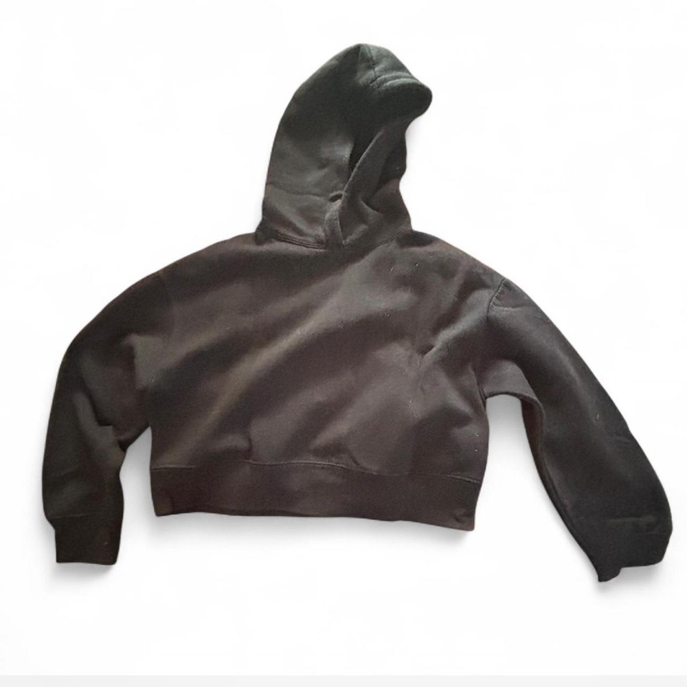 Black Cropped Hoodie